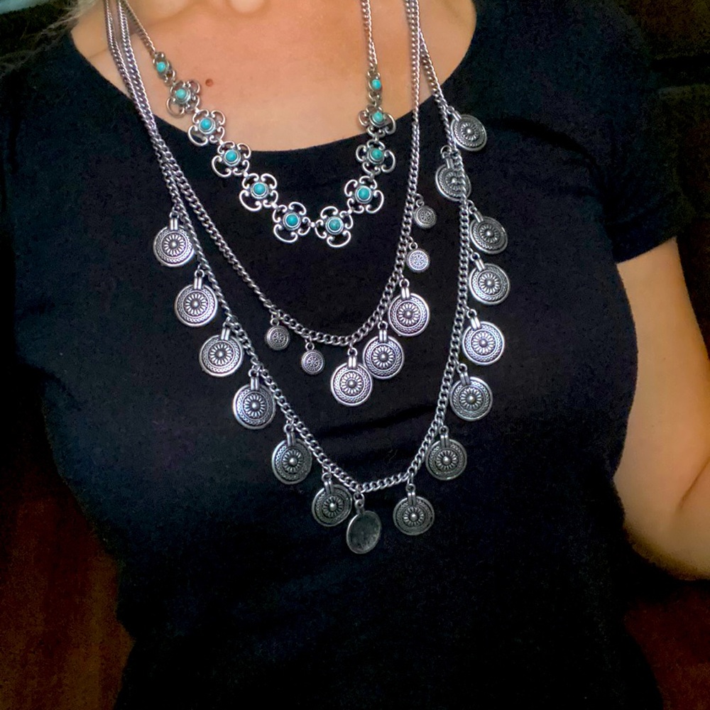 Pack of 3 necklaces - all adjustable to fit different lengths. Boho chic!